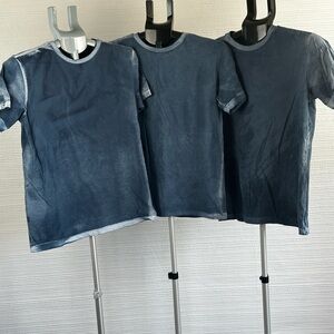Washed Blue Tie-Dye Tee Bundle 3 Grunge Y2K T-Shirt Unisex S READ